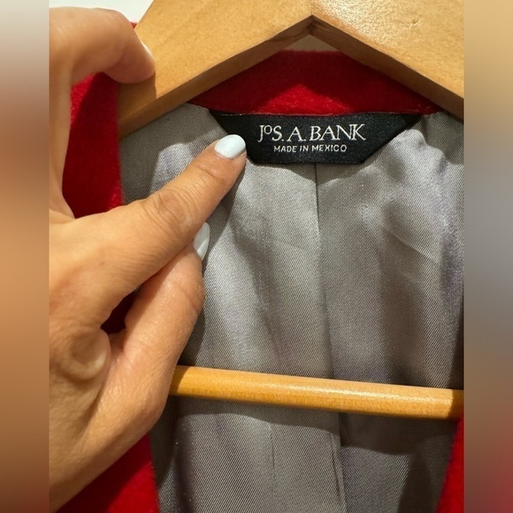 Jos. A Bank red jacket holiday party size 41R 100% camel hair vintage - Picture 5 of 13